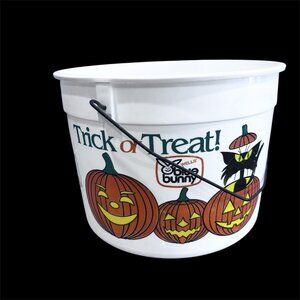 Vintage 80s Ice Cream Pail Bucket Blue Bunny Halloween trick or treat gift Retro